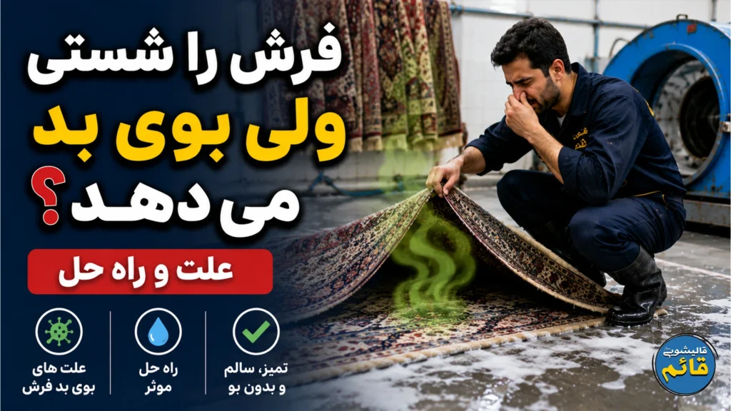 فرش را شستی ولی بوی بد می دهد؟ علت و راه حل